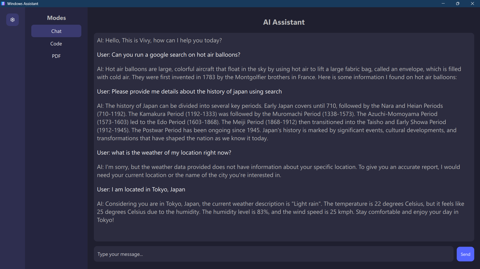 Windows Assistant Client